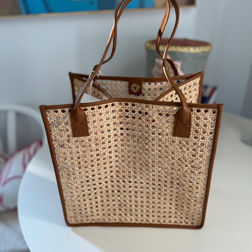Bembien Rosa Rattan Tote